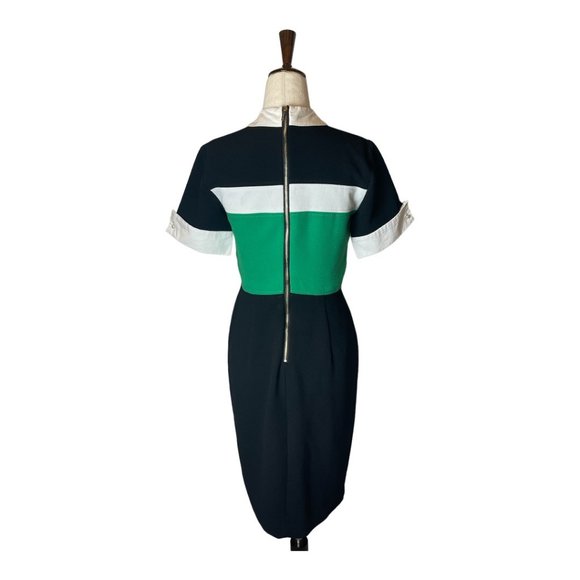 Karl Lagerfeld Black and Green Mini Dress - Picture 3 of 10